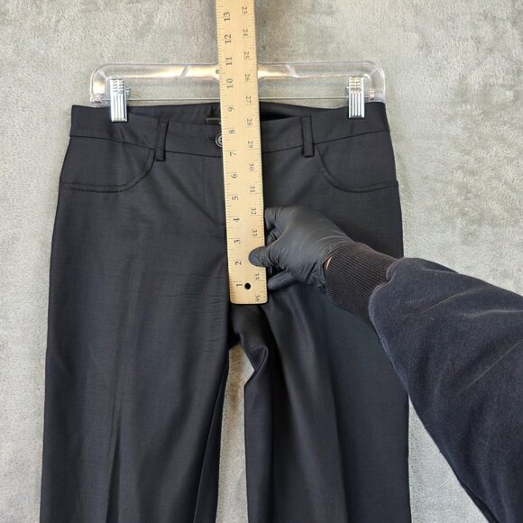 BCBGMAXAZRIA Pants Womens 2 Black Wool Blend Dress Straight Leg Stretch PLL2C914 - Picture 3 of 12